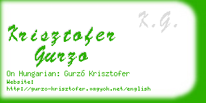 krisztofer gurzo business card