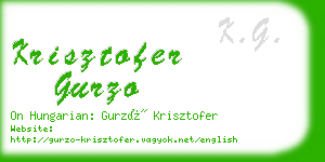 krisztofer gurzo business card